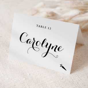 Calligrafie Vegetarisch Menu Huwelijkskaart Kaart