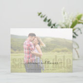 Calligrafie Vellum Simple Elegant Photo QR Code Save The Date (Staand voorkant)