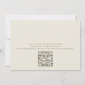 Calligrafie Vellum Simple Elegant Photo QR Code Save The Date (Achterkant)