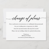 Calligrafie Verandering van plannen Nieuwe Kaart v (Voorkant)