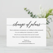 Calligrafie Verandering van plannen Nieuwe Kaart v (Staand voorkant)