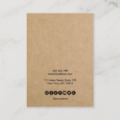 Calligrafie Verdien Ketting display card Visitekaartje (Achterkant)