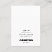 Calligrafie Verdien Ketting display card Visitekaartje (Achterkant)