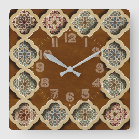 Calligrafie Vierkante Klok (Voorkant)