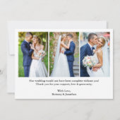 Calligrafie voor ooit Thankful Wedding 4 Foto Bedankkaart (Achterkant)