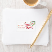 Calligrafie Vroege kerst botanisch holly Label (Insitu)