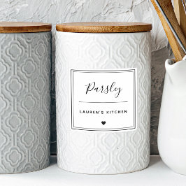 Calligrafie Waterdichte Keuken Kruidenpot Etiket Sticker
