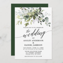 Calligrafie Waterverf Greenery Wedding