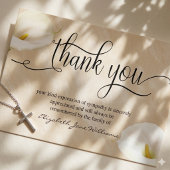 Calligrafie Waterverf Lelies Funeral Bedankt