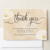 Calligrafie Waterverf Lelies Funeral Bedankt