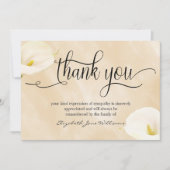 Calligrafie Waterverf Lillies Funeral Bedankt (Voorkant)