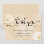 Calligrafie Waterverf Lillies Funeral Bedankt (Voorkant / Achterkant)