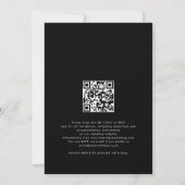 Calligrafie We doen QR Code Weddenschap Black Kaart (Achterkant)