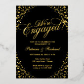 Calligrafie We zijn een Betongen Partij Folie Uitnodiging (Voorkant)