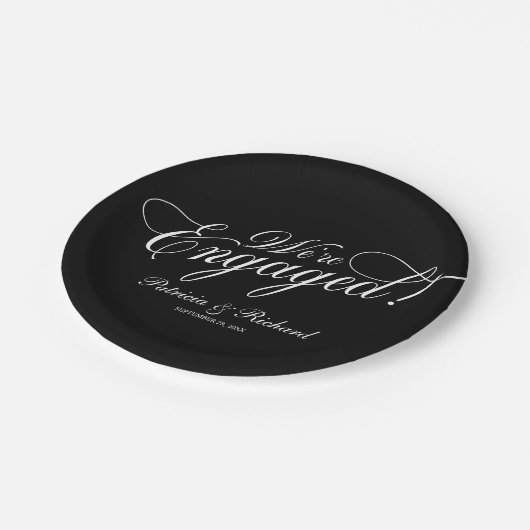 Calligrafie We zijn een zwarte servicepartij Papieren Bordje (Gekanteld)