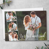 Calligrafie We zijn getrouwd 4 Foto Aankondiging