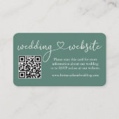 Calligrafie Web QR Eucalyptus Green Informatiekaartje (Voorkant)