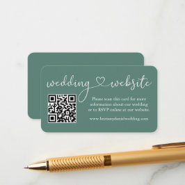 Calligrafie Web QR Eucalyptus Green Informatiekaartje