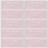 Calligrafie-weddenschap Adresetiketten UK Layout Sticker (Voorkant)