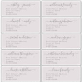 Calligrafie-weddenschap Adresetiketten UK Layout Sticker (Voorkant)