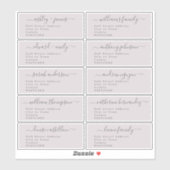 Calligrafie-weddenschap Adresetiketten UK Layout Sticker (Vel)
