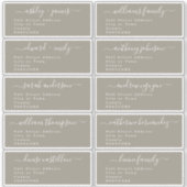 Calligrafie-weddenschap Adresetiketten UK Layout Sticker (Voorkant)