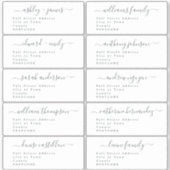Calligrafie-weddenschap Adresetiketten UK Layout Sticker (Voorkant)