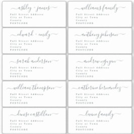 Calligrafie-weddenschap Adresetiketten UK Layout Sticker
