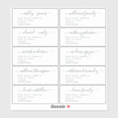 Calligrafie-weddenschap Adresetiketten UK Layout Sticker (Vel)