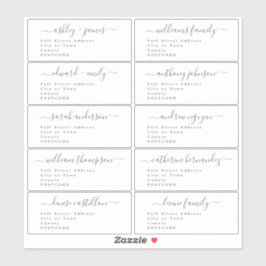 Calligrafie-weddenschap Adresetiketten UK Layout Sticker