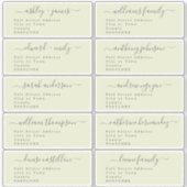 Calligrafie-weddenschap Adresetiketten UK Layout Sticker (Voorkant)