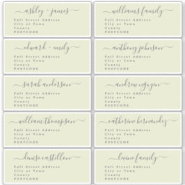Calligrafie-weddenschap Adresetiketten UK Layout Sticker