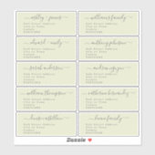 Calligrafie-weddenschap Adresetiketten UK Layout Sticker (Vel)