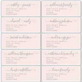 Calligrafie-weddenschap Adresetiketten UK Layout Sticker (Voorkant)