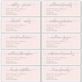 Calligrafie-weddenschap Adresetiketten UK Layout Sticker