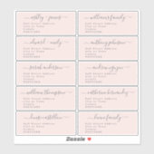 Calligrafie-weddenschap Adresetiketten UK Layout Sticker (Vel)
