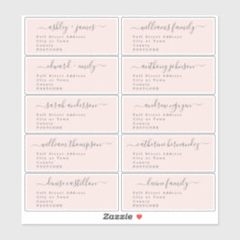 Calligrafie-weddenschap Adresetiketten UK Layout Sticker