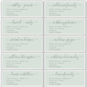 Calligrafie-weddenschap Adresetiketten UK Layout Sticker (Voorkant)