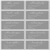 Calligrafie-weddenschap Adresetiketten UK Layout Sticker (Voorkant)