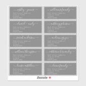 Calligrafie-weddenschap Adresetiketten UK Layout Sticker (Vel)