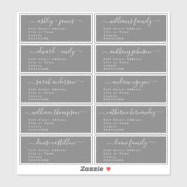 Calligrafie-weddenschap Adresetiketten UK Layout Sticker