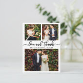 Calligrafie Weddenschap Collage 3 Foto Hartelijk d Briefkaart (Staand voorkant)