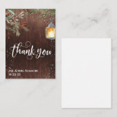 Calligrafie Weddenschap Dankjewel Winterkerst Notitiekaartje (Voorkant / Achterkant)