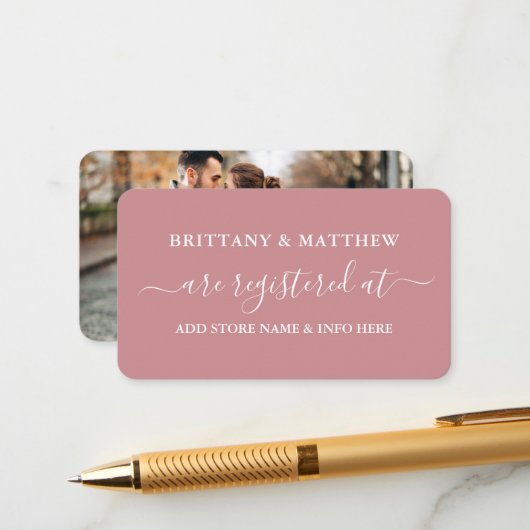 Calligrafie Weddenschap Foto Dusty Roos Informatiekaartje (Voorkant / Achterkant in situ)