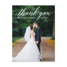 Calligrafie Weddenschap Foto Elegant Bedankt