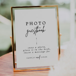 Calligrafie Weddenschap Foto Guestbook Poster
