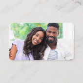 Calligrafie Weddenschap Foto Periwinkle Informatiekaartje (Achterkant)