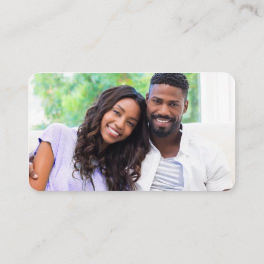 Calligrafie Weddenschap Foto Periwinkle Informatiekaartje (Achterkant)