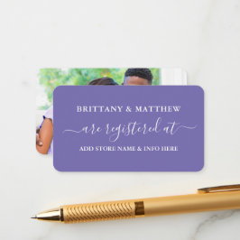 Calligrafie Weddenschap Foto Periwinkle Informatiekaartje