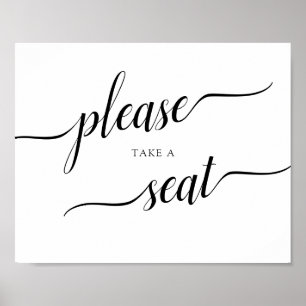 Calligrafie Weddenschap 'Neem een stoel' Poster